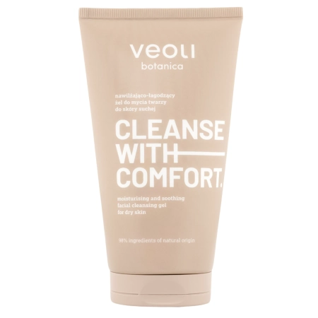Veoli Botanica - CLEANSE WITH COMFORT - Drėkinantis ir Raminantis Veido Prausimosi Gelis Sausai Odai - 150ml