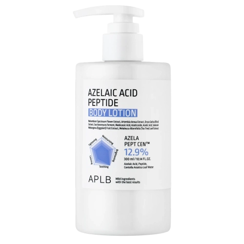 APLB - Azelaic Acid Peptide Body Lotion - Glotninamasis Kūno Losjonas nuo Netobulumų su Azelaino Rūgštimi ir Peptidais - 300ml