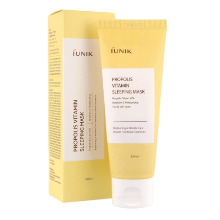 iUNIK - Propolis Vitamin Sleeping Mask - Drėkinamoji naktinė kaukė su propoliu - 60ml