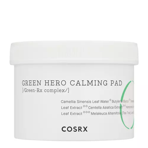 COSRX - One Step Green Hero Calming Pad - Raminamieji Veido Vatos Diskeliai - 70vnt