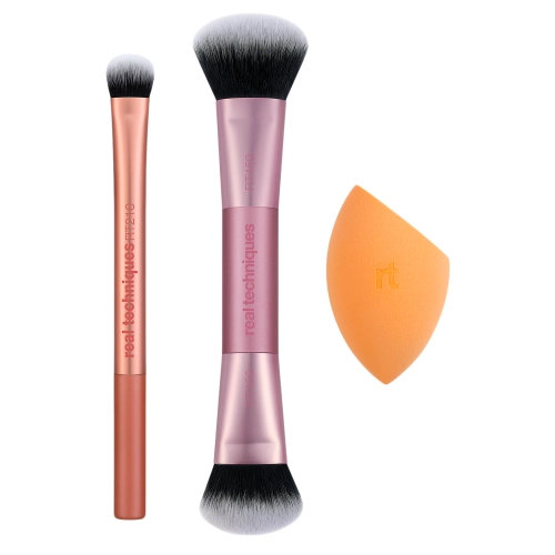 Real Techniques - Best Of Blends 3 Piece Set - Teptukų ir Kempinėlės Makiažui Rinkinys