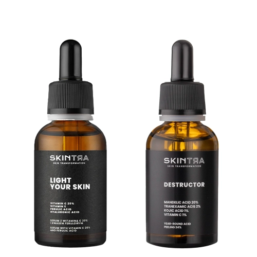 SkinTra - Vitamin C & Peel Duo Rinkinys - 30 ml + 30 ml