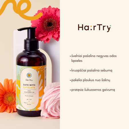 HairTry - Date With Exfoliate - Enziminis Šampūnas - 500ml