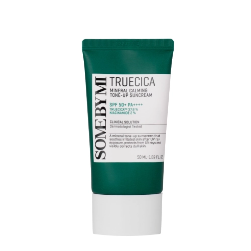 Some By Mi - Truecica Mineral Calming Tone-Up Suncream SPF50+/PA++++ - Apsauginis Kremas su Mišriais Filtrais - 50ml