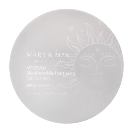 Mary&May - Vegan Niacinamide Panthenol Sun Cushion SPF50+/PA++++ - Kremas Pagalvėlėje su Saulės Apsauga - 25g 