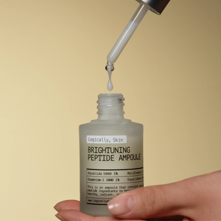 Logically, Skin - Brightuning Peptide Ampoule – Šviesinamoji Veido Ampulė su Peptidais – 30 g