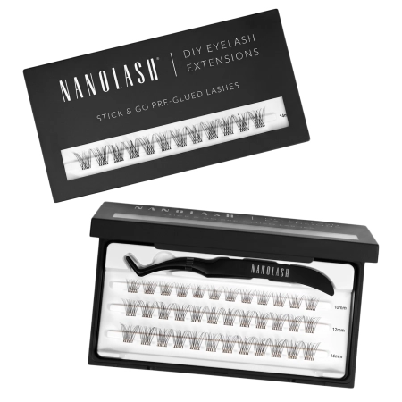 Nanolash - Stick & Go Pre-Glued Lashes - Blakstienų Kuokšteliai su Klijais - Classy - 1 pak.