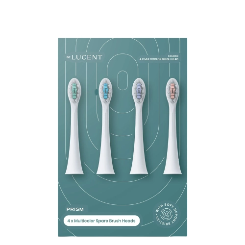 Lucent - Prism Toothbrush Heads - Keičiamieji Šepetėlių Antgaliai - Multicolor - 4vnt