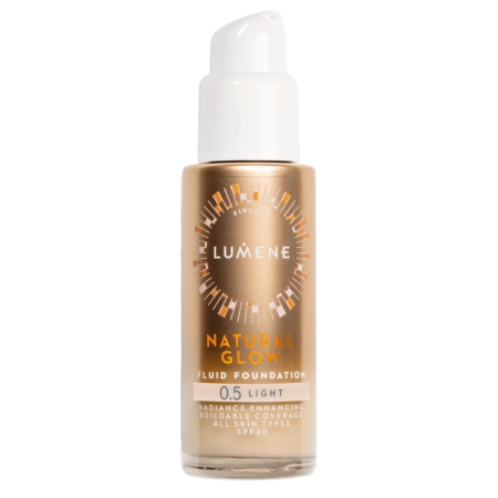 Lumene - Natural Glow Fluid Foundation SPF20 - Makiažo Pagrindas Skaistinamasis - 0,5 Light - 30ml