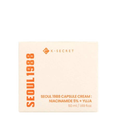 K-SECRET - SEOUL 1988 Capsule Cream: Niacinamide 5% + Yuja - Kapsulių Kremas - 50ml