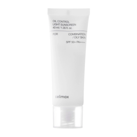 Celimax - Oil Control Light Sunscreen SPF50+ PA++++ - Sebumo Išsiskyrimą Reguliuojantis Kremas su Apsauga nuo Saulės - 40ml