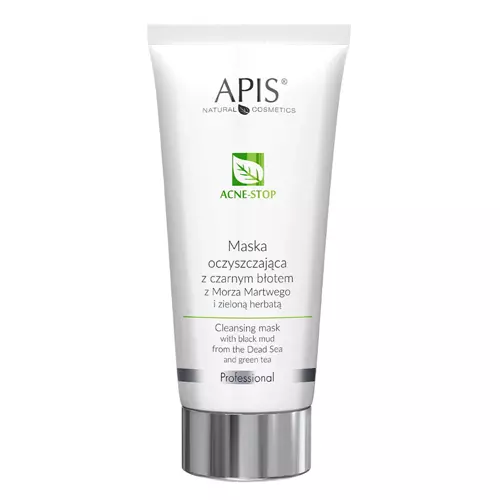Apis - Professional - Acne-Stop - Valomoji Kaukė su Juoduoju Purvu iš Negyvosios Jūros ir Žaliąja Arbata - 200ml