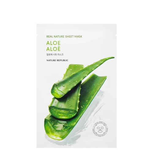 Nature Republic - Real Nature Aloe Sheet Mask - Lakštinė Kaukė su Alaviju - 1vnt/23ml