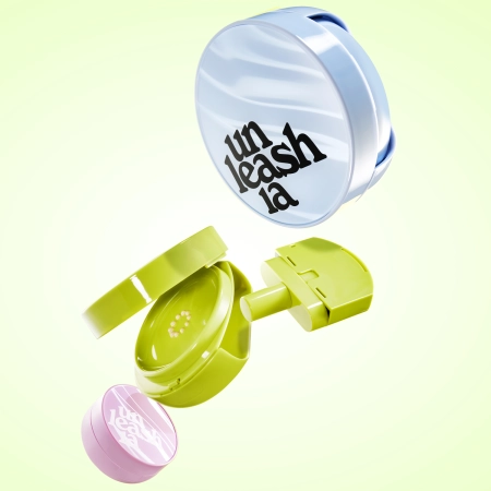 Unleashia - Satin Wear Healthy-Green Cushion - Įdėklas + Kempinėlė – Satininis Cushion Makiažo Pagrindas - 51N Choco Fudge - 15g