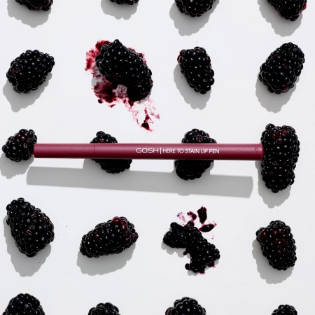 GOSH - Here To Stain Lip Pen - Ilgai Išliekantis Lūpų Apvadas Rašiklyje - 010 Berry Stain - 1ml