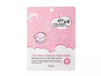 Esfolio - Pure Skin Collagen Essence Mask Sheet - Lakštinė Kaukė su Kolagenu - 25ml