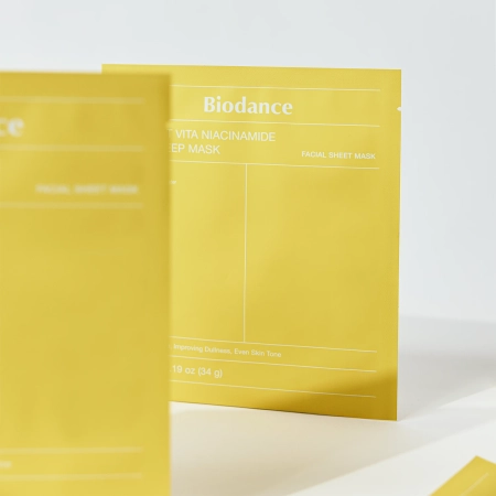 Biodance - Radiant Vita Niacinamide Real Deep Mask – Skaistinamoji Veido Kaukė – 1 vnt., 34 g