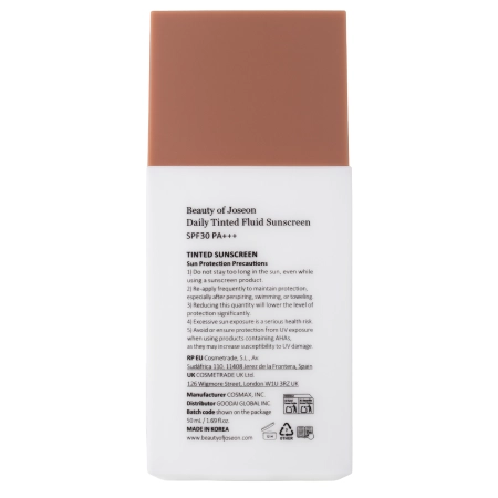 Beauty of Joseon - Daily Tinted Fluid Sunscreen #MY210 - Tonuojantis Fluidas nuo Saulės - 50ml