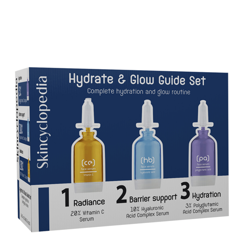 Skincyclopedia - Hydrate Guide Set - Drėkinamoji Veido Kuracija - 3x15ml