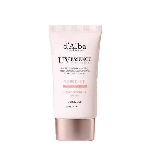 d'Alba - Waterfull Tone-Up Sun Cream SPF50+ PA++++ - Pink - Tonizuojantis Veido Kremas su Apsauga nuo Saulės - 50ml