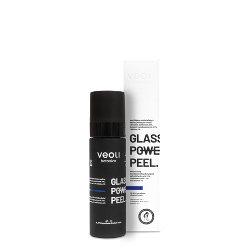 Veoli Botanica - Glass Skin Power Peel - Drėkinamasis ir Skaistinantis Veido Šveičiamasis Gelis - 30ml