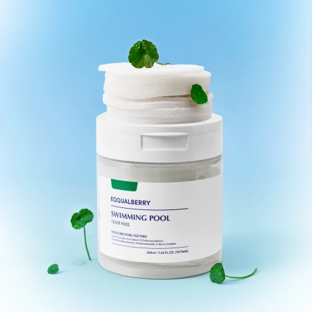 EQQUALBERRY - Swimming Pool Toner Pads - Drėkinamosios veido pagalvėlės - 70vnt/220ml