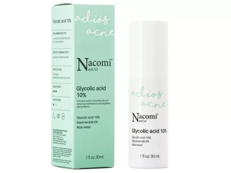 Nacomi - Next Level - Glycolic Acid 10% - Serumas su Glikolio Rūgštimi 10% - 30ml