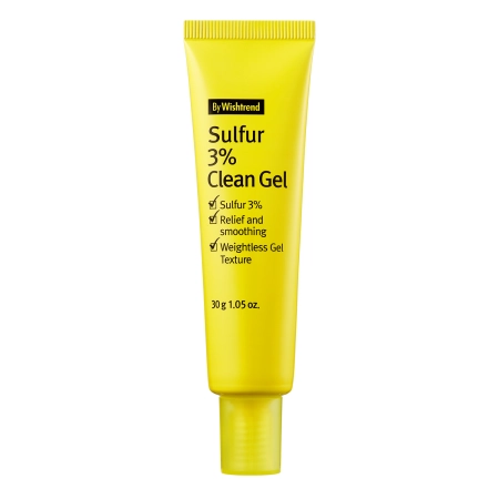 By Wishtrend - Sulfur 3 % Clean Gel - Taškinis Gelis nuo Netobulumų - 30ml