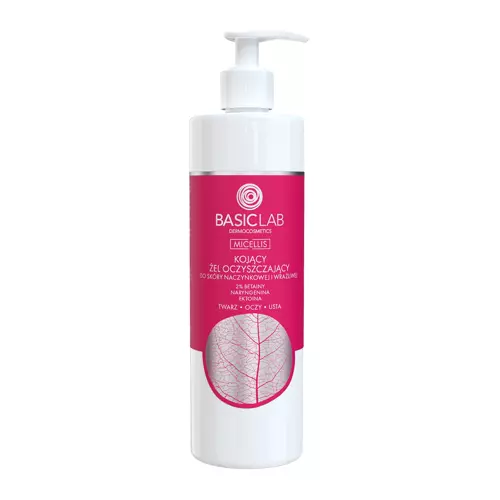 BasicLab - Micellis - Raminamasis Valomasis Gelis Jautriai ir Į Raudonį Linkusiai Odai - 300 ml