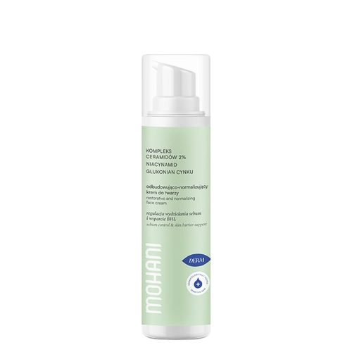 Mohani - Atstatomasis-Normalizuojantis Veido Kremas - Keramidų Kompleksas 2% - Niacinamidas ir Cinko Gliukonatas - 50ml