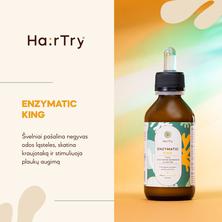 HairTry - Enzymatic King - Trichologinis Enziminis Peelingas su Ficinu - 100ml