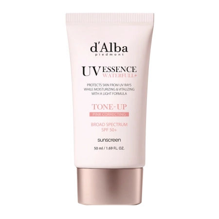 d'Alba - Waterfull Tone-Up Sun Cream SPF50+ PA++++ - Pink - Tonizuojantis Veido Kremas Su Filtru - 50ml