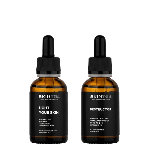 SkinTra - Vitamin C & Peel Duo Rinkinys - 30 ml + 30 ml