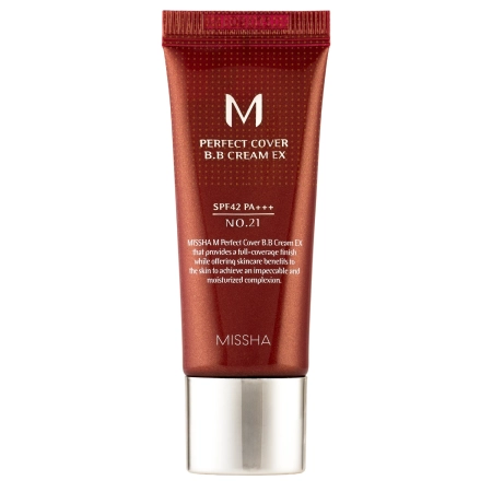 Missha - M Perfect Cover BB Cream SPF42/PA+++ - Maskuojantis BB Kremas - No.21 Light Beige - 20ml
