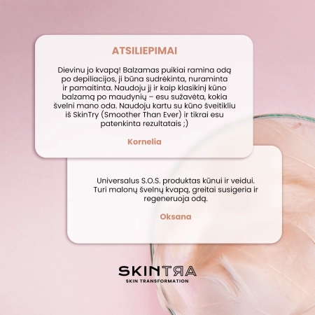 SkinTra - Rescue Bliss - Balzamas po Depiliacijos ir Kosmetologinių Procedūrų Veidui ir Kūnui - 200ml
