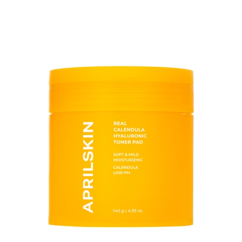 Aprilskin - Real Calendula Hyaluronic Toner Pad - Tonizuojantys Medetkų Diskeliai - 140g