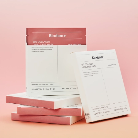 Biodance - Bio-Collagen Real Deep Mask Set – Kolageno Stangrinamųjų Veido Kaukių Rinkinys – 4 vnt. / 34 g
