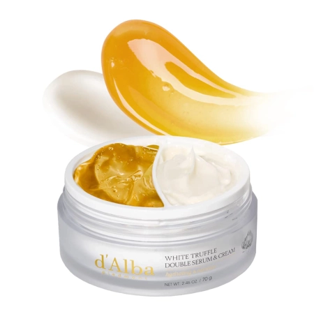 d'Alba - White Truffle Double Serum & Cream - Raukšles Mažinantis Duetas Veidui - 70 g