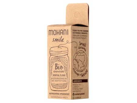 Mohani - Smile - Dental Floss – Biologiškai Suyrantis Dantų Siūlas – Gaivinanti Mėta