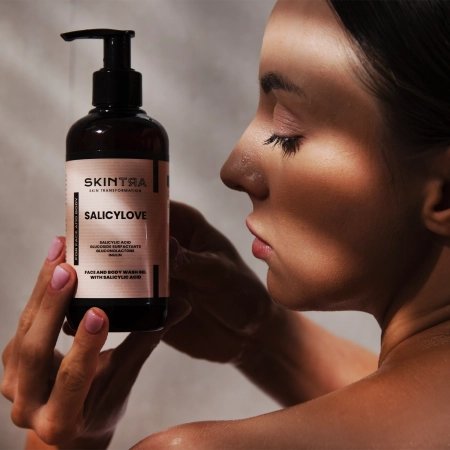 SkinTra - Salicylove - Veido ir Kūno Prausimosi Gelis su Salicilo Rūgštimi - 250ml
