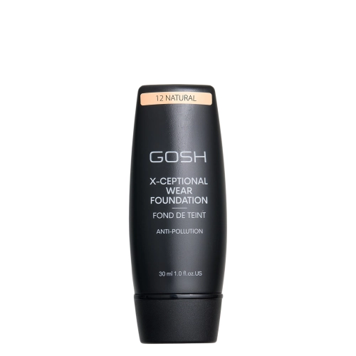GOSH - X-Ceptional Wear Foundation - Ilgai Išliekantis Makiažo Pagrindas - 12 Natural - 30ml