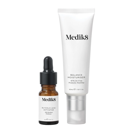 Medik8 - Balance Moisturiser with Glycolic Acid - Probiotinis Matinamasis Kremas su AHA Rūgštimis - 50+10ml