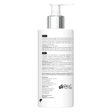 Apis - Moisturizing Face Cleansing Gel with Hyaluronic Acid - Drėkinamasis Veido Prausimosi Gelis su Hialurono Rūgštimi - 300ml