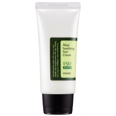 COSRX - Aloe Soothing Sun Cream SPF50+/PA+++ - Drėkinamasis Kremas su Apsauginiais Filtrais nuo Saulės - 50ml