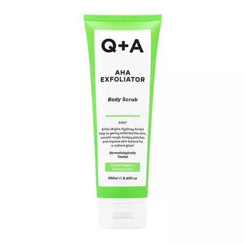 Q+A - AHA Exfoliator Body Scrub - Lyginamasis kūno šveitiklis su AHA rūgštimis - 250ml