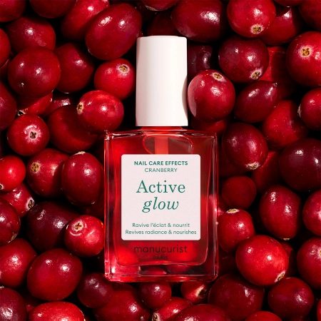 Manucurist - Active - Active Glow - Puoselėjamasis Nagų Lakas 2in1 - Cranberry - 15ml