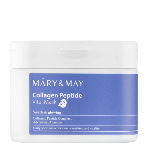 Mary&May - Collagen Peptide Vital Mask - Stangrinančių Veido Kaukų Rinkinys - 30vnt