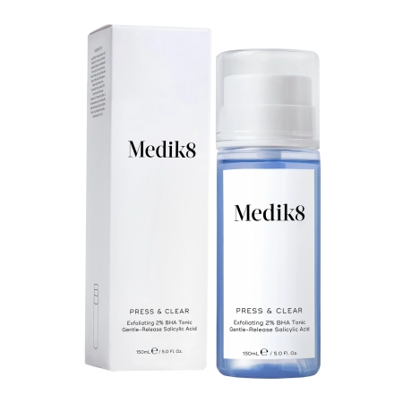 Medik8 - Press&Clear Exfoliating 2% BHA Toner - Šveičiamasis Tonikas su Salicilo Rūgštimi - 150ml