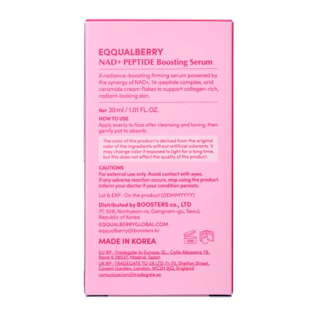 EQQUALBERRY - Nad+ Peptide Boosting Serum - Stiprinamasis Serumas su Peptidais ir NAD+ - 30ml