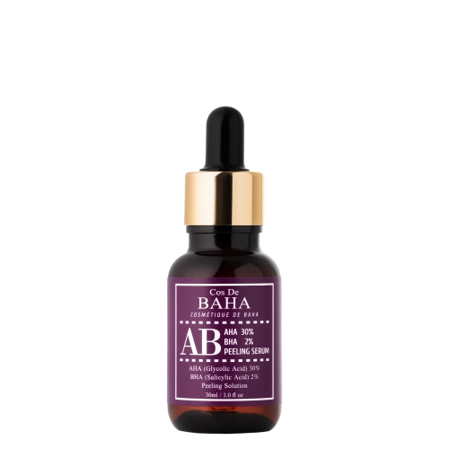 Cos De BAHA - AHA 30% BHA 2% Peeling Serum (AB) - Veido Šveičiamasis Serumas su AHA 30% ir BHA 2% - 30ml